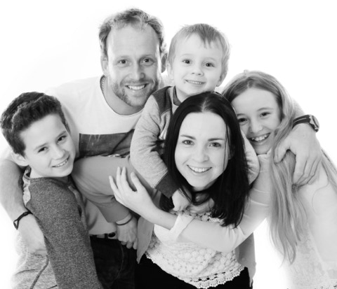 Family Photo in studio by Jayne Poole