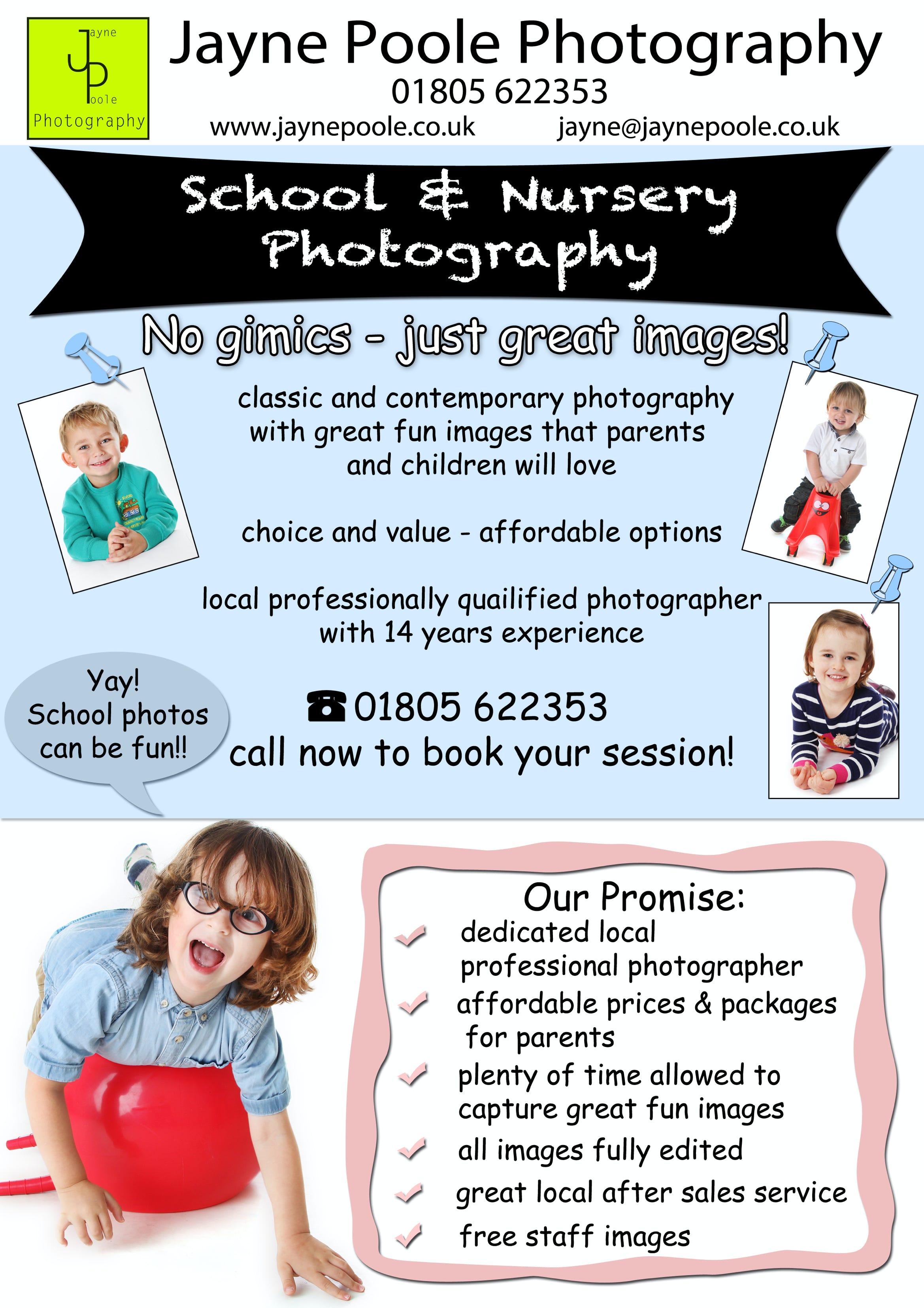 Jayne Poole Photography School flyer