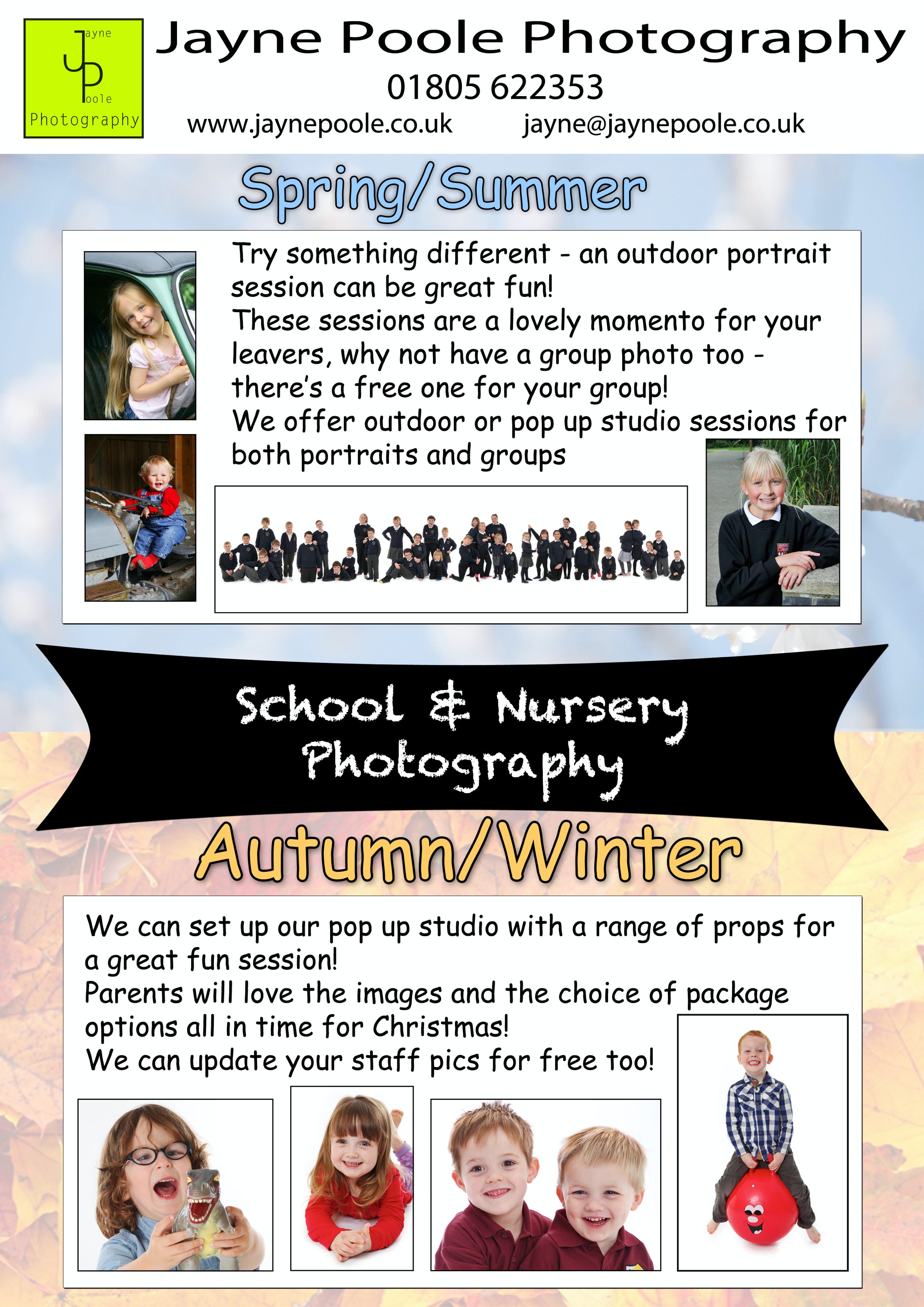 Jayne Poole Photography North Devon outdoor Flyer